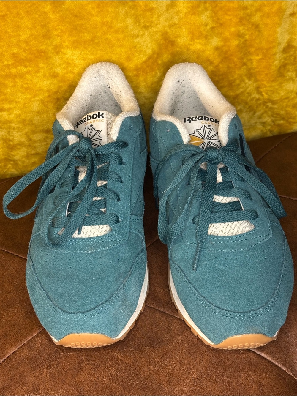 Reebok Teal Suede Running Sneakers